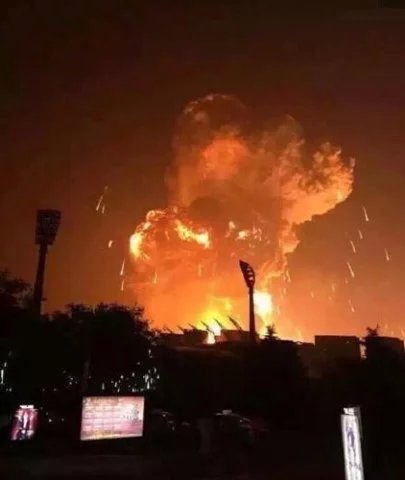 天津爆炸案現場圖片